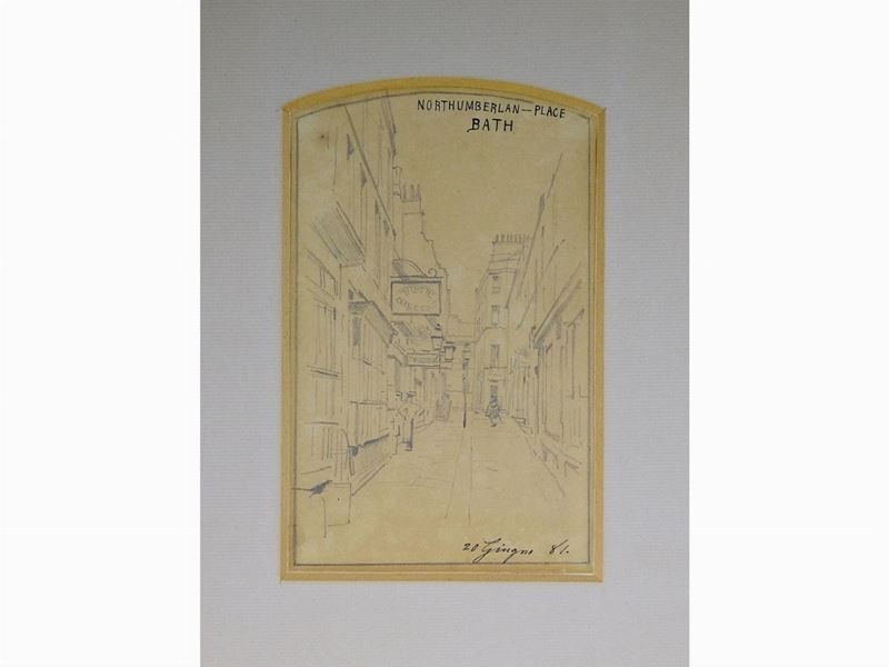 Telemaco Signorini - Northumberlan - Place, Bath 1881