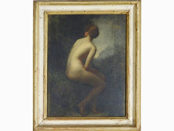 Henry Oliver Walker : Bather 1883  ((1843-1929))  - Auction Modern and Contemporary Art /   An antique casale in Settignano: Paintings - I - Maison Bibelot - Casa d'Aste Firenze - Milano