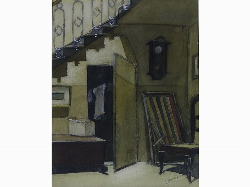 Pietro Bernardini - Veduta D'interno e Scorcio di Paese