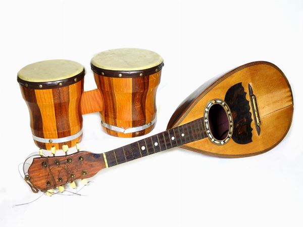 An Old Mandolin and a Bongo Drum