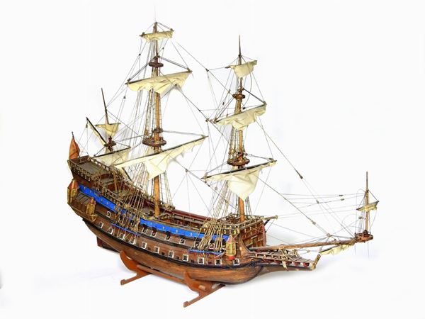 Wooden Model of a Sailing Ship