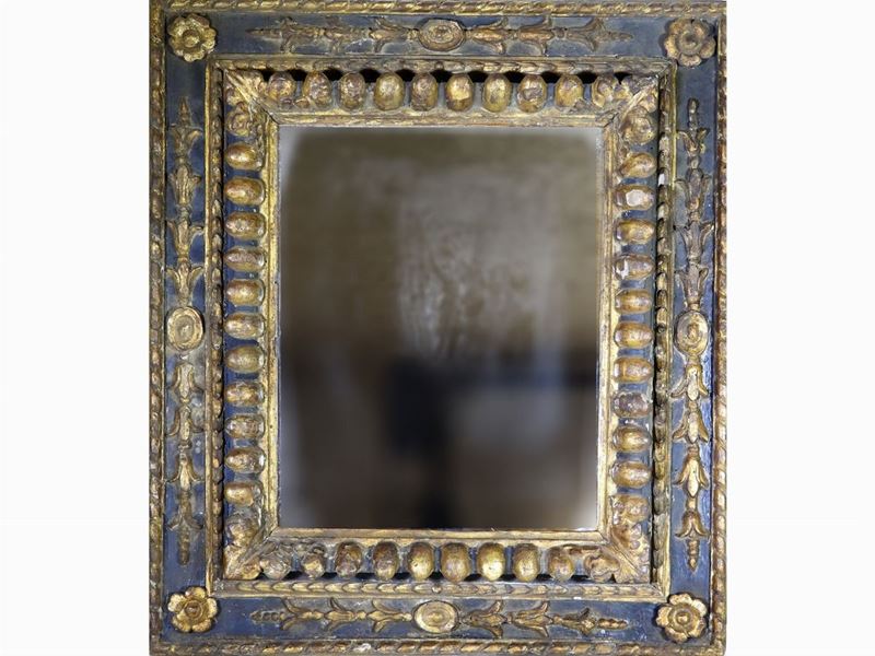Cornice in Legno Laccato e Dorato