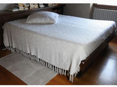 Letto Matrimoniale Impiallacciato in Noce