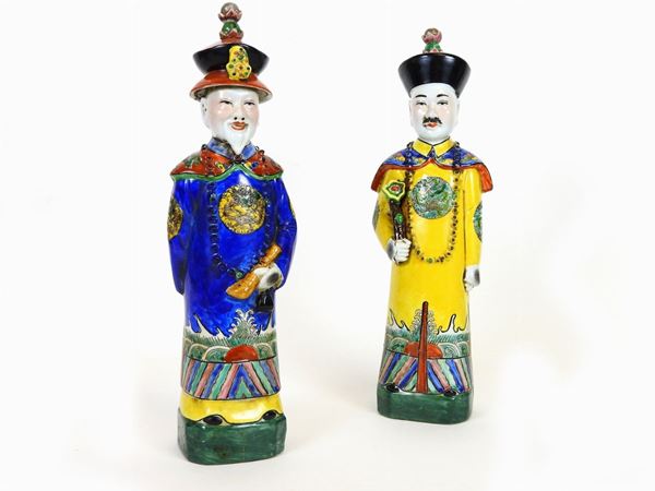 Pair of Painted Porcelain Figures