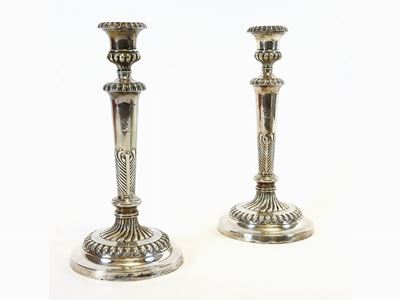Coppia di Candelieri in Argento