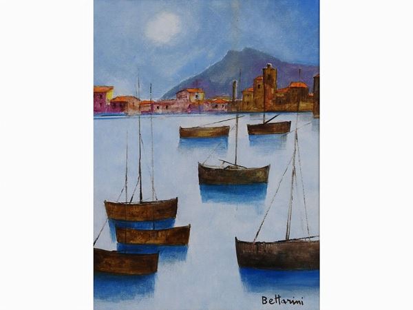 Lido Bettarini - Paesaggio marino con barche a vela