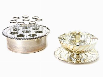 Lotto di Oggetti in Argento e Metallo Argentato