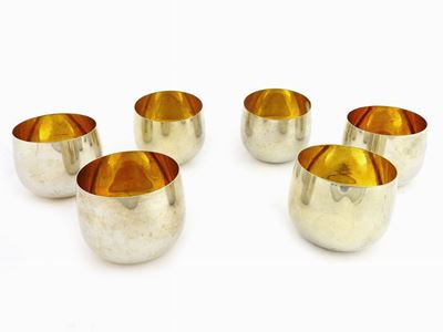 Serie di Sei Coppette in Argento