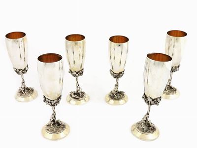 Serie di Sei Flutes in Argento