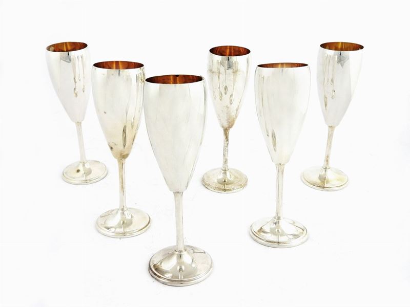 Serie di Sei Flutes in Argento