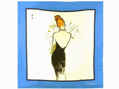 Foulard Christian Dior in Seta Avorio