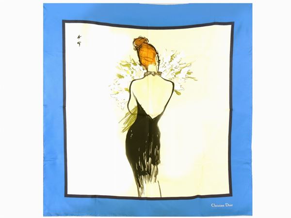 Foulard Christian Dior in seta avorio