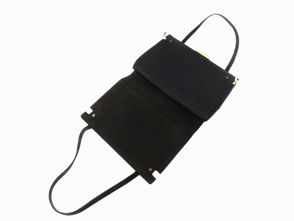 Pochette Gucci in Seta con Cover in Pelle Nera