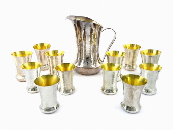 Sterling Silver Glass Set  (Florence, Brandimarte)  - Auction An antique casale: Furniture and Collections - II - III - Maison Bibelot - Casa d'Aste Firenze - Milano