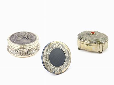 Lotto di Oggetti in Argento e Metallo Argentato