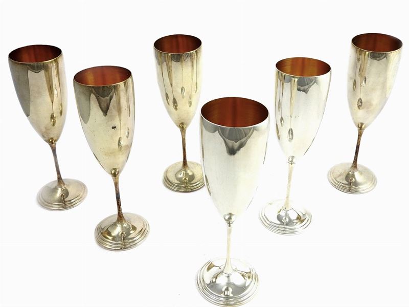 Serie di Sei Flutes in Argento