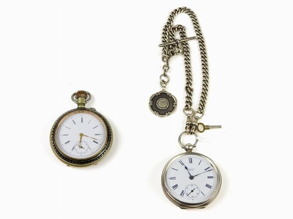 Two Silver and Silver-plated Pocket Watches