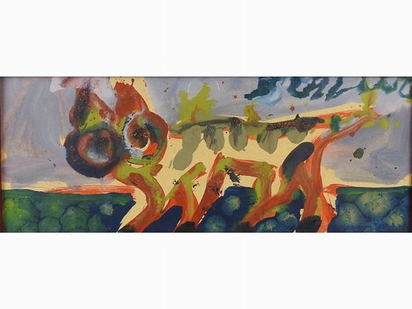 Silvio Loffredo : Gattino  ((1920-2013))  - Asta Arte moderna e contemporanea /   Un antico casale a Settignano: i dipinti - I - Maison Bibelot - Casa d'Aste Firenze - Milano