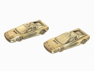 Serie di Ventiquattro Macchinine in Argento