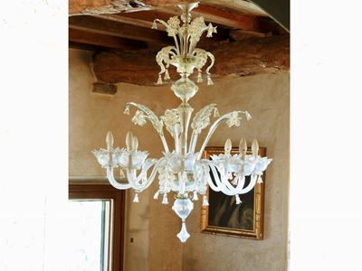 Lampadario in Vetro Soffiato di Murano