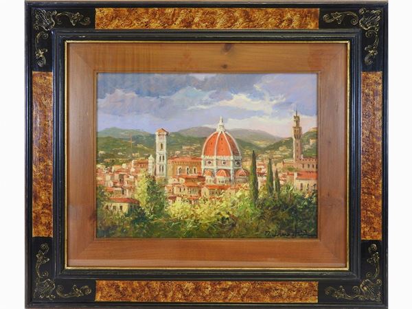 Renzo Martini : View of Florence  ((1937-2005))  - Auction Modern and Contemporary Art /   An antique casale in Settignano: Paintings - I - Maison Bibelot - Casa d'Aste Firenze - Milano