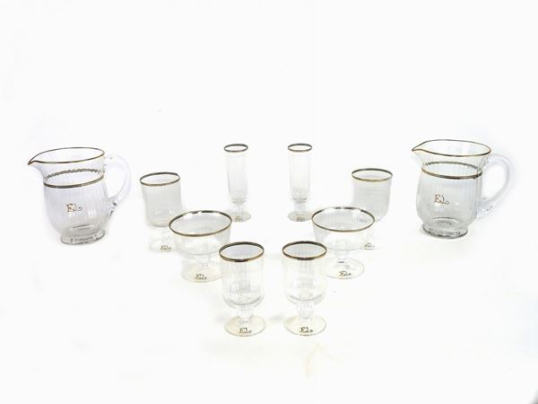 Servito di bicchieri in cristallo  - Asta Un antico casale: arredi e collezioni - II - III - Maison Bibelot - Casa d'Aste Firenze - Milano