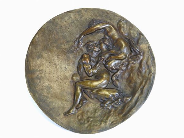 Placca rotonda in bronzo  - Asta Un antico casale: arredi e collezioni - I - II - Maison Bibelot - Casa d'Aste Firenze - Milano