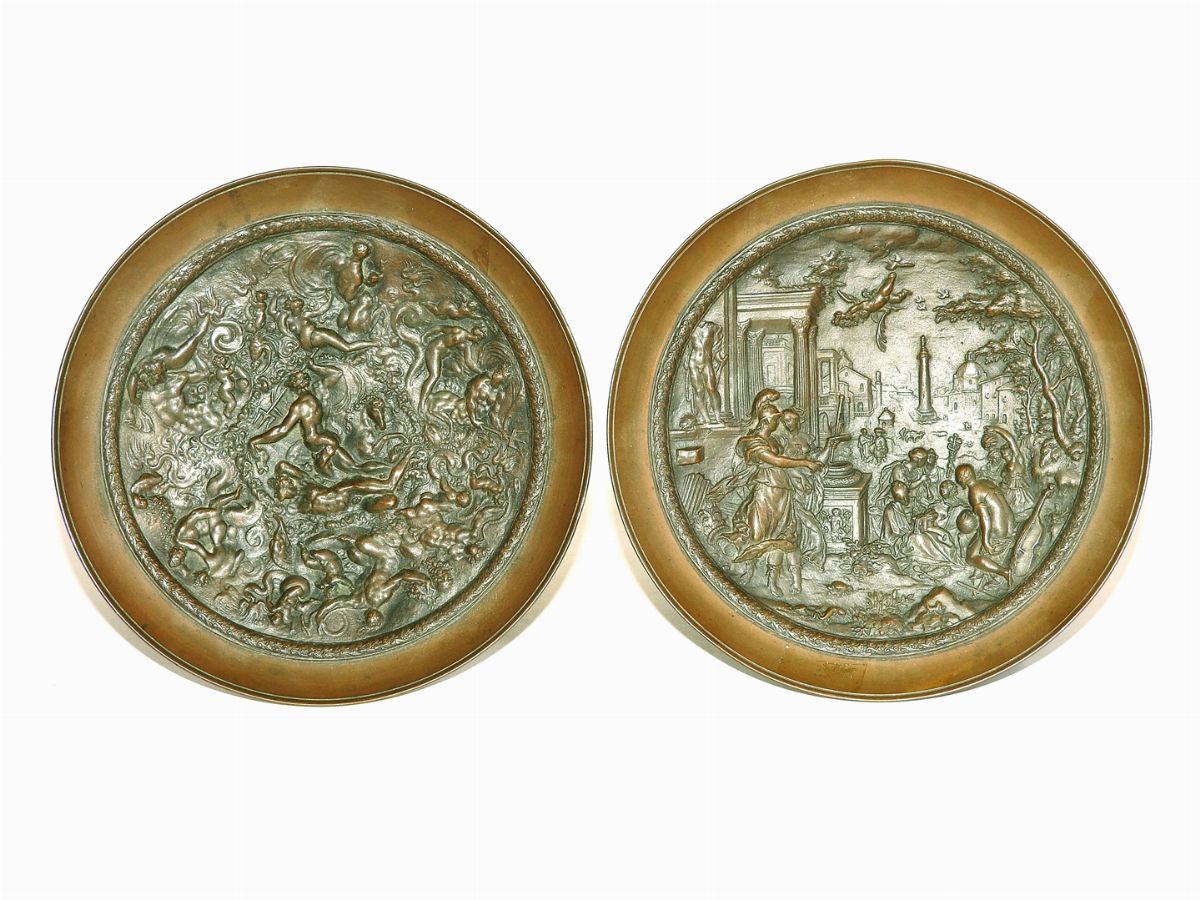 Coppia di Alzatine in Bronzo