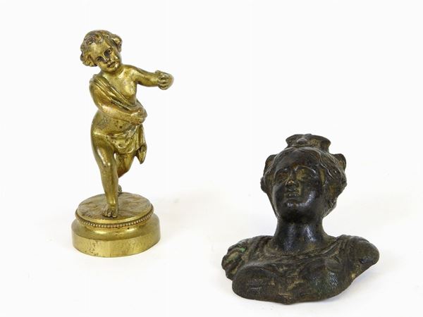 Due piccole sculture in bronzo