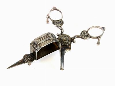 Forbice Spegni Moccolo in Argento