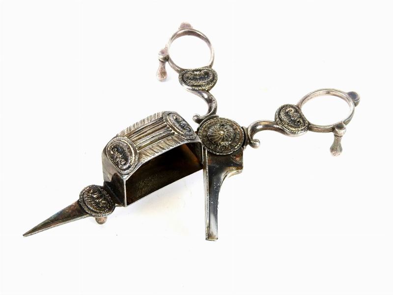 Forbice Spegni Moccolo in Argento