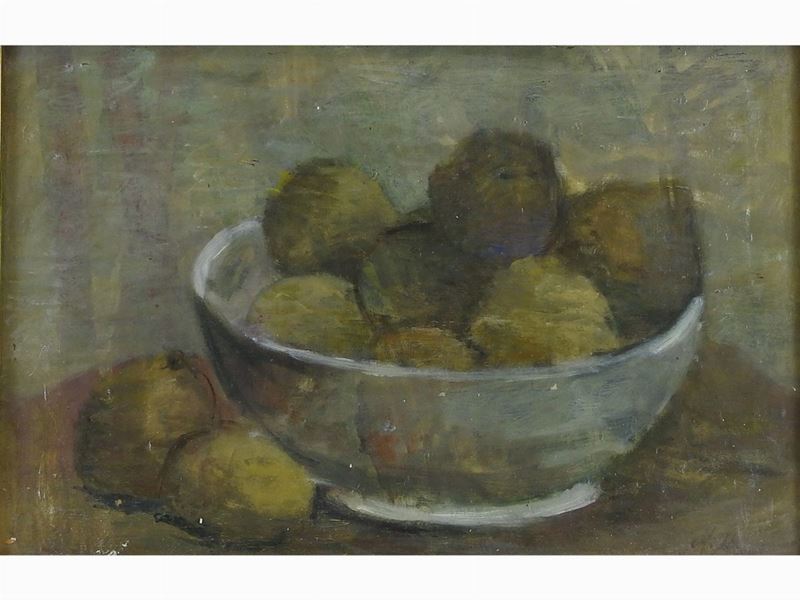 Mario Marcucci - Natura Morta e Paesaggio Marino con Figure