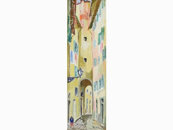Rodolfo Marma : View of Florence 1973  ((1923-1999))  - Auction Modern and Contemporary Art /   An antique casale in Settignano: Paintings - I - Maison Bibelot - Casa d'Aste Firenze - Milano