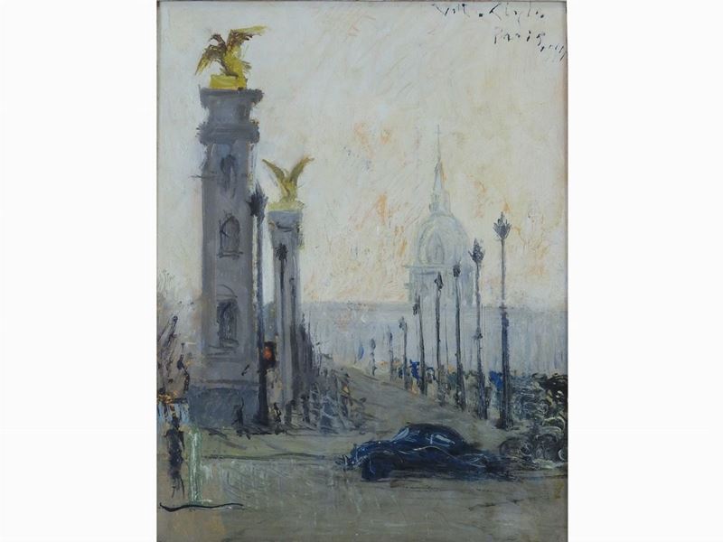 Valentino Ghiglia - Scorcio di Parigi 1954