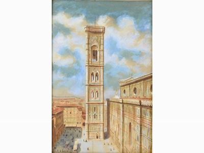 Veduta del Campanile di Giotto Fine del XIX Secolo