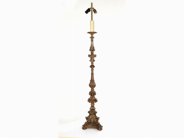 Carved and Lacquered Floor Pricket