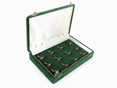 Serie di Dodici Segnaposto in Argento
