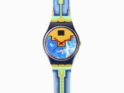 Swatch Quartz Blue Flamingo Gn114