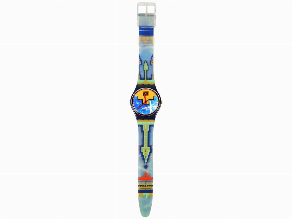 Swatch Quartz Blue Flamingo Gn114