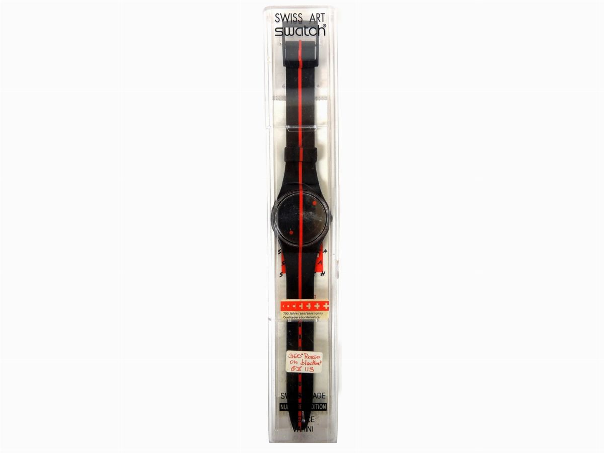 Swatch Swiss Art 360° Rosso Sur Blackout Gz119