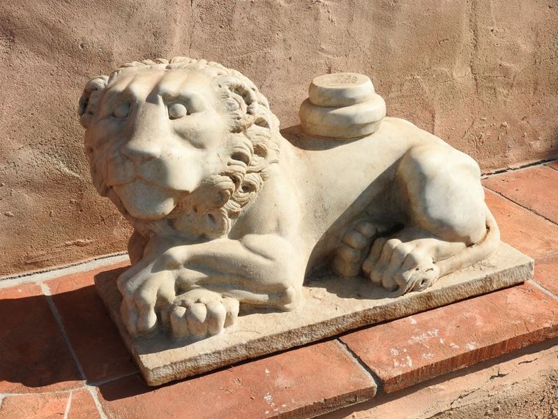 Antico Leone Stiloforo in Marmo