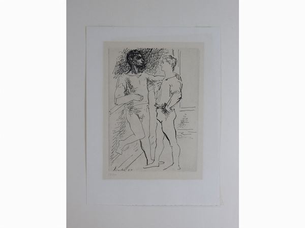 Da Pablo Picasso : Le Banquet 1943  ((1881-1973))  - Asta Arte moderna e contemporanea /   Un antico casale a Settignano: i dipinti - I - Maison Bibelot - Casa d'Aste Firenze - Milano
