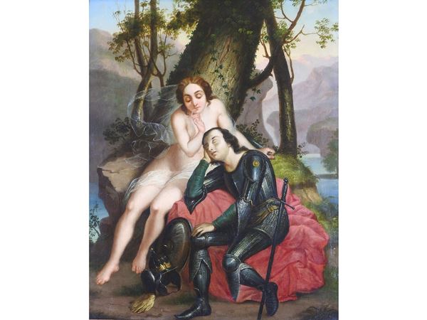 Seguace di Ary Scheffer del XIX secolo : The Orlando Furioso Scene  - Auction Furniture, Old Master Paintings, Silvers and Curiosity from florentine house - Maison Bibelot - Casa d'Aste Firenze - Milano