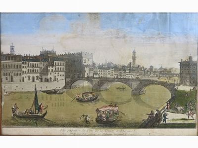 Vue D'optique del Ponte Santa Trinta a Firenze