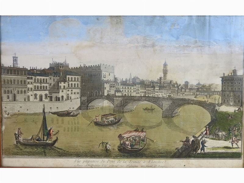 Vue D'optique del Ponte Santa Trinta a Firenze