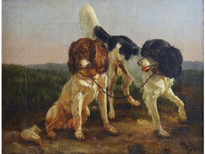 Cagnolini in un Paesaggio