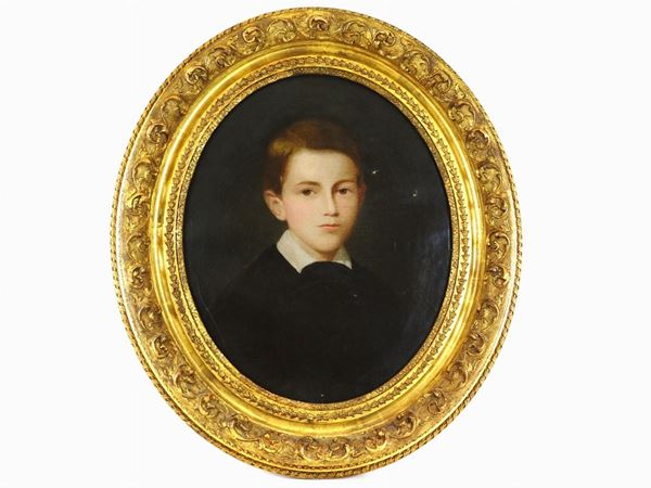 Portrait of a Boy  (19th Century)  - Auction Modern and Contemporary Art /   An antique casale in Settignano: Paintings - I - Maison Bibelot - Casa d'Aste Firenze - Milano