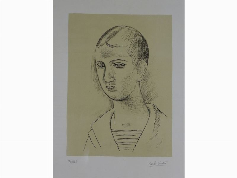 Carlo Carrà - Ritratto Maschile 1961