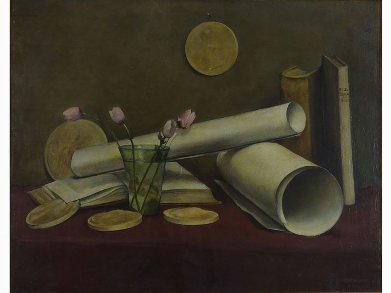 Baccio Maria Bacci - Anemoni Rosa Anni Quaranta