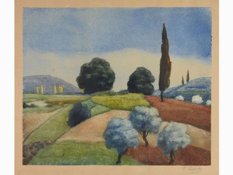Romeo Costetti - Paesaggio Toscano